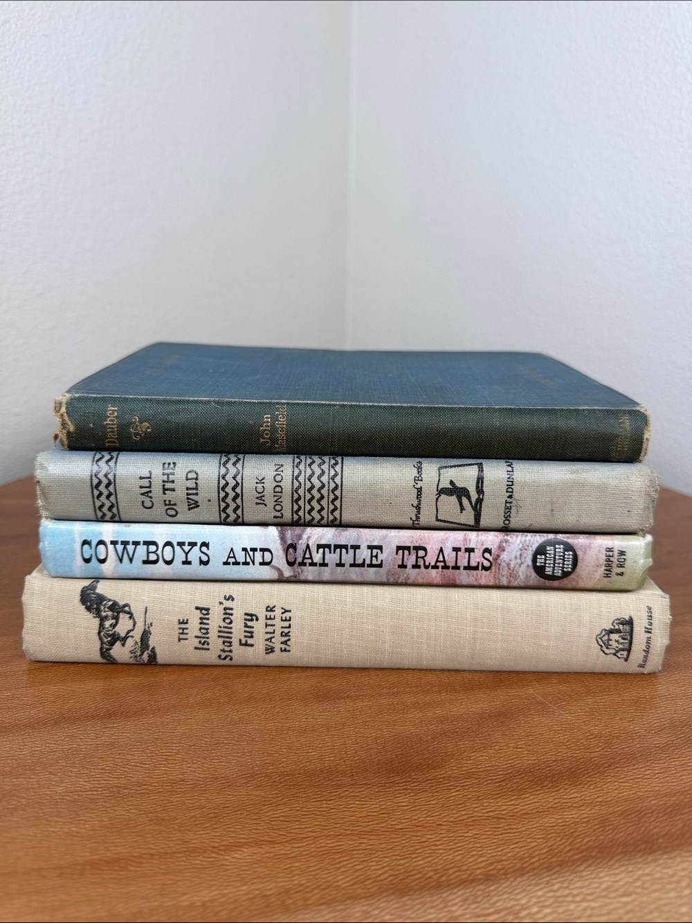 Vintage Books for Decor 1900’s Horses Stories Jack London Dauber Poetry Cowboys